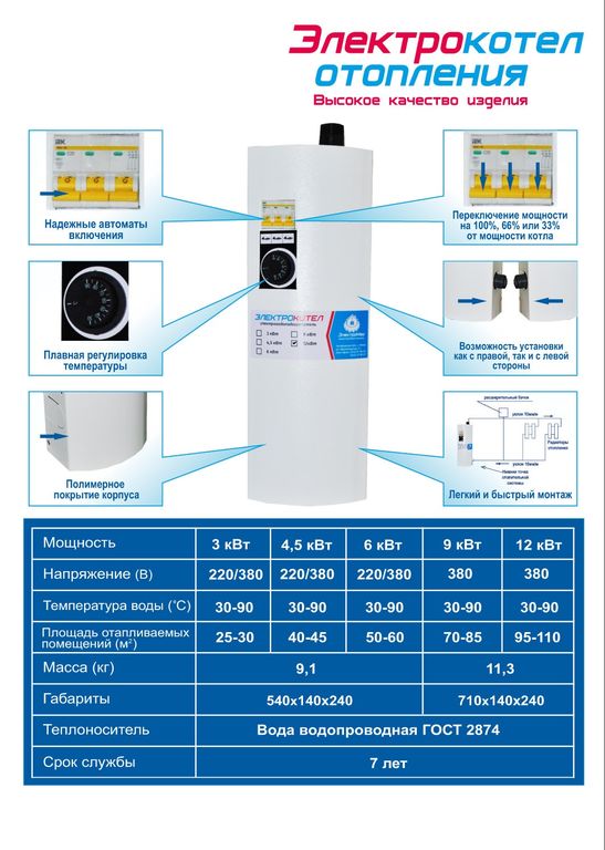 Электрокотел электромаш 6 квт схема