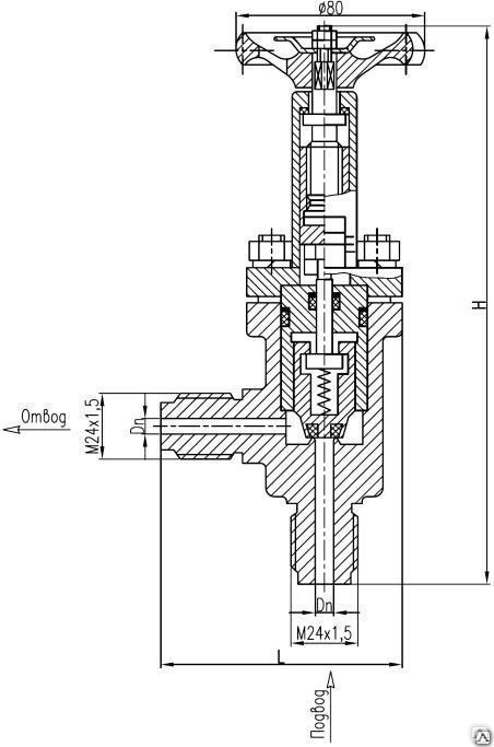 Невозвратно запорный клапан чертеж