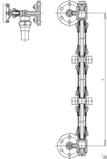 Колонка указательная с цилиндрическимистеклами и клапанами (нерж. сталь)