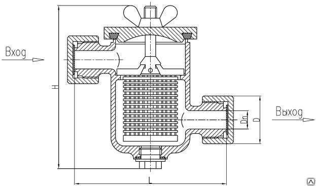 Фильтр забортной воды штуцерный бронзовый
