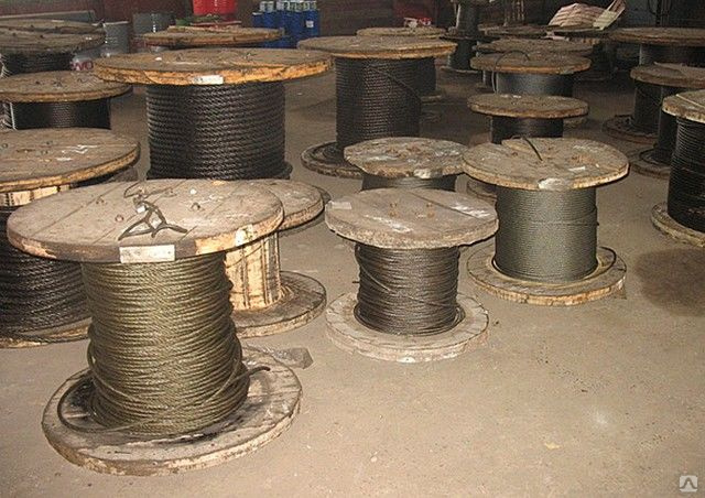 Стальной канат 8-6x19s+fc, l=16 м. 6,2 мм. Канат подъемный. Канат. Канат подъемный.