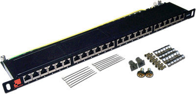 Патч-панель LAN-PPC24S6 19", 24 порта RJ-45, категория 6, STP, 0.5U, компак