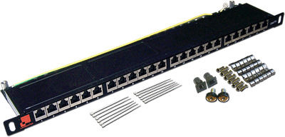 Патч-панель LAN-PPC24S6A 19", 24 порта RJ-45, категория 6A, STP, 0.5U, комп