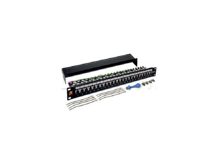Патч-панель LAN-PPL24S6A 19", 24 порта RJ-45, категория 6A, STP, 1U, LANMAS