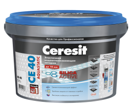 Затирка CERESIT CE40 эластичная водоотталкивающая для швов белый 2 кг