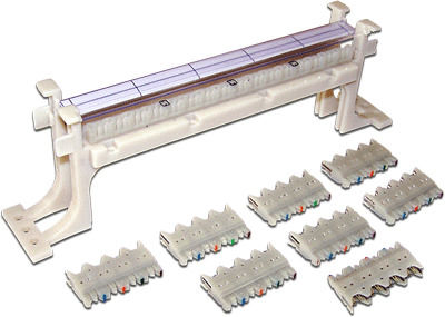 Кроссовая панель 110 типа, 32 пары, настенная, LANMASTER, кат.6, с модулями