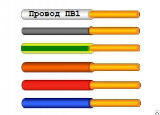 Провод ПВ-1 (ПУВ) 0,5, 0,75, 1, 1,5, 2,5, 4, 6, 10, 16, 25, 35, 50, 70 ...