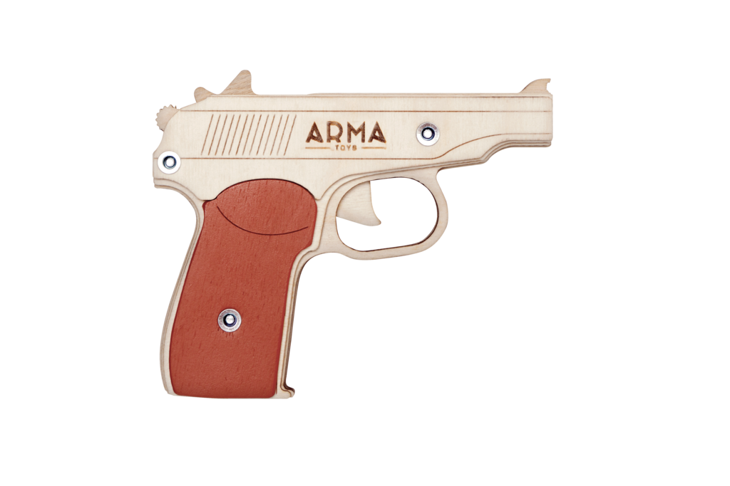 Оружие резинкострел макет деревянный стреляющий ПМ