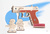 Резинкострел макет деревянный стреляющий пистолет GLOCK #3