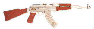 Резинкострел макет деревянный стреляющий АК-47 #1