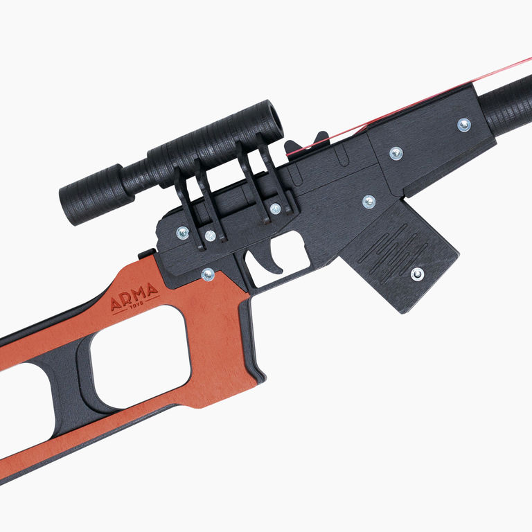 Резинкострел макет деревянный стреляющий винтовка ВСС "Винторез" 2