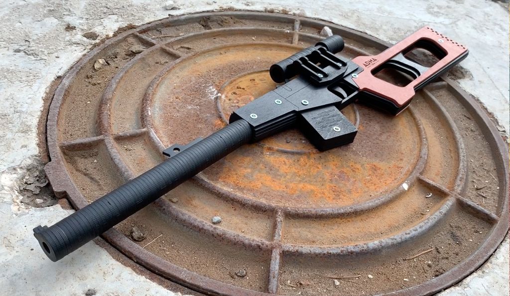 Резинкострел макет деревянный стреляющий винтовка ВСС "Винторез" 4