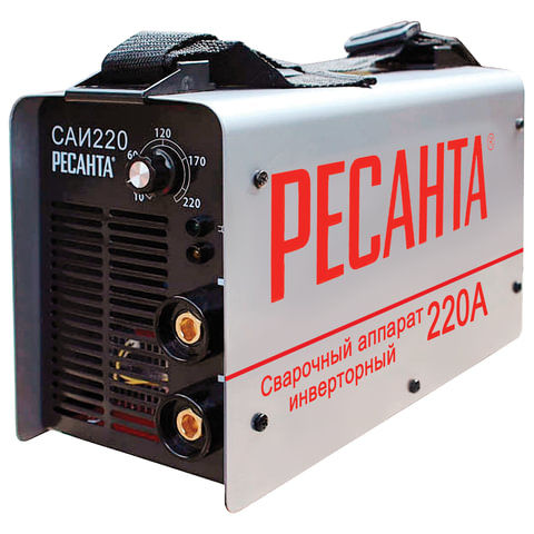 Сварочный аппарат инверторный САИ 220 РЕСАНТА, сварочный ток до 220 А, диам