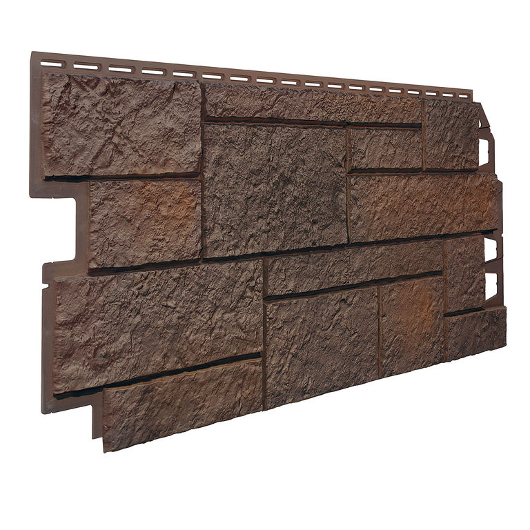 Фасадная панель VOX Solid Sandstone Dark Brown 1000х420 мм, 0,42 м2