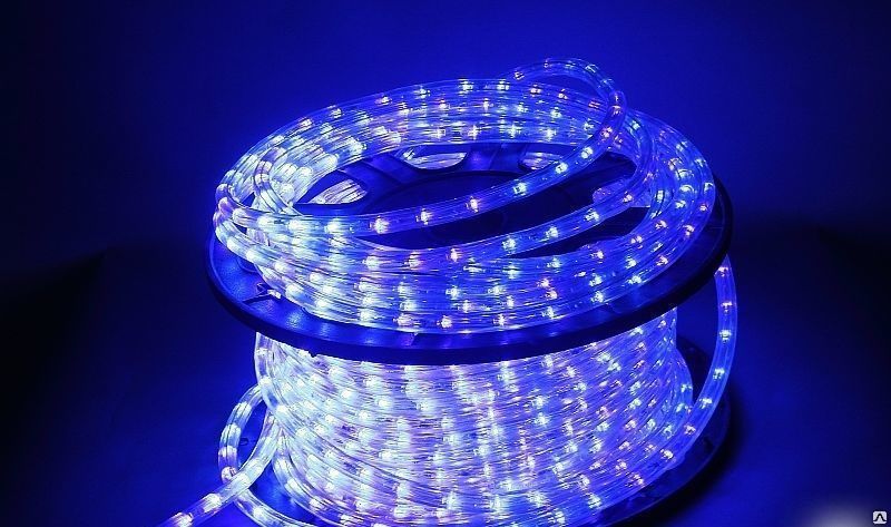 Дюралайт LED круглый, 3 жилы, 13 мм, 36 л/м Синий