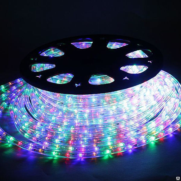 Дюралайт LED круглый, 3 жилы, 13 мм, 36 л/м MIX