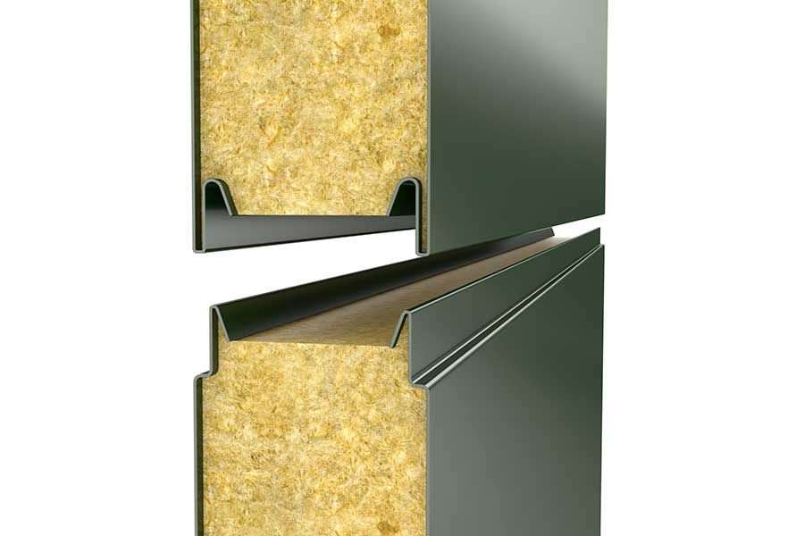 Стеновая трехслойная сэндвич-панель Z-Lock 1000х50 мм