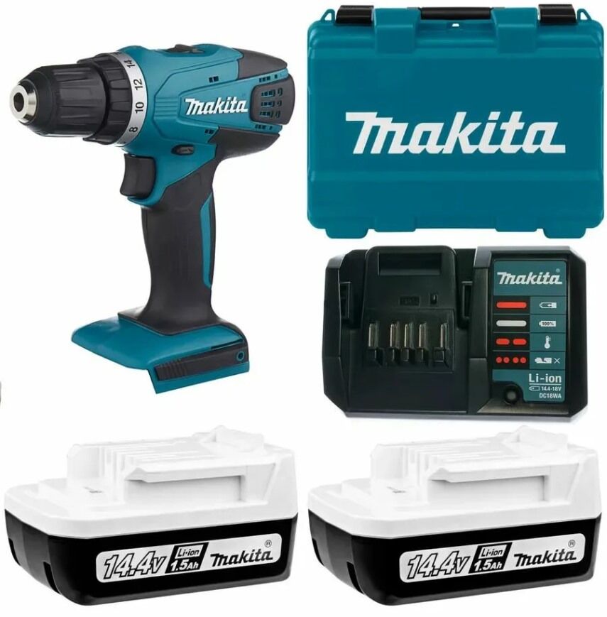 Безударная аккумуляторная дрель-шуруповерт Makita DF347DWE, цена в